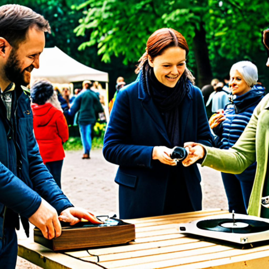 호혜적 교환 시스템의 법적 측면 - **Image Prompt:** "A diverse group of people at a community swap meet in a park in Berlin, exchangin...