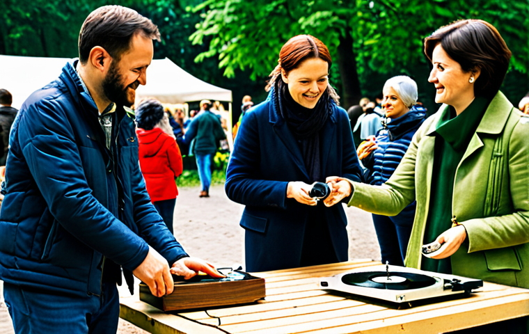 호혜적 교환 시스템의 법적 측면 - **Image Prompt:** "A diverse group of people at a community swap meet in a park in Berlin, exchangin...
