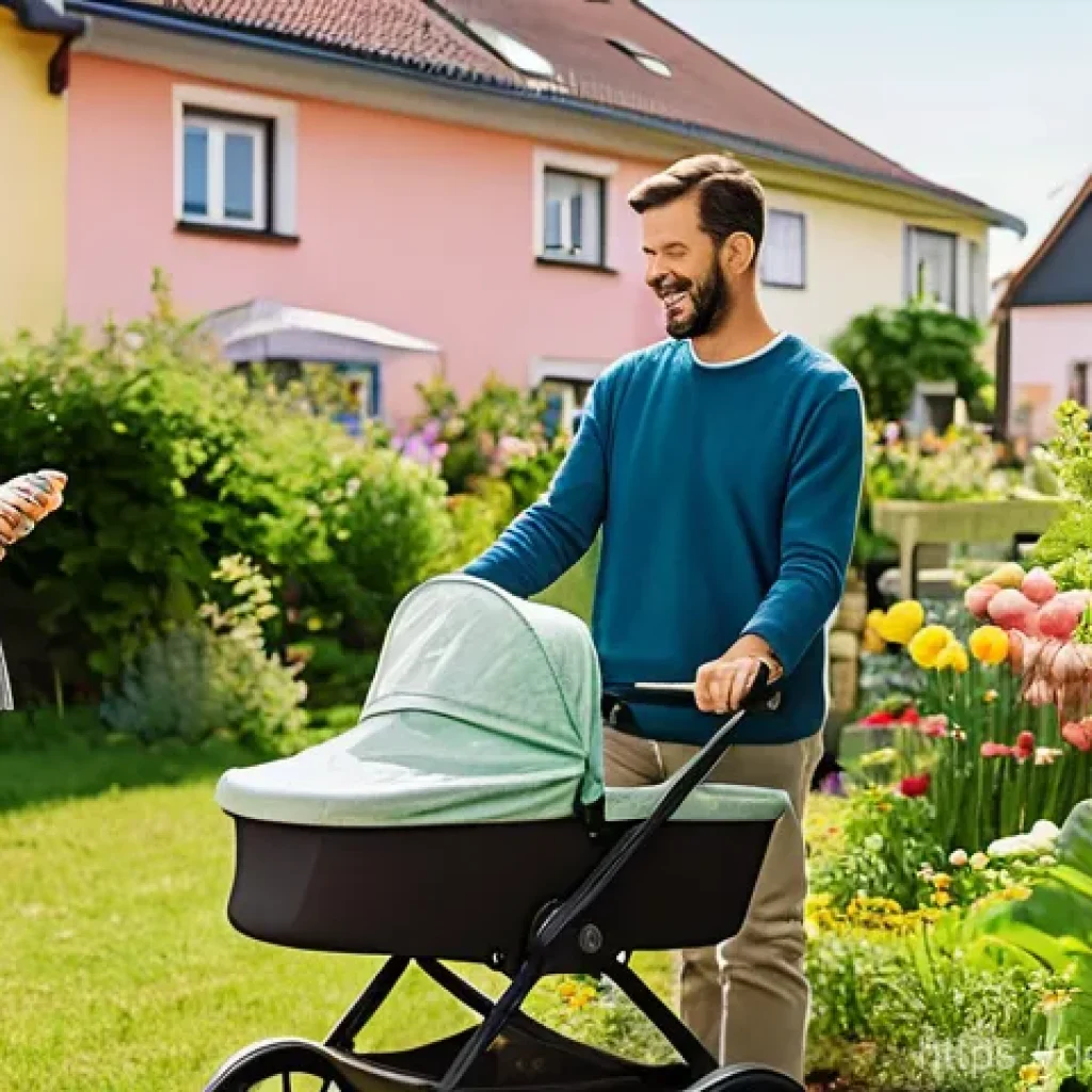 호혜적 교환 시스템의 경험 공유 플랫폼 - **Prompt:** A vibrant, sunny scene in a charming German neighborhood. A diverse group of adults, ran...