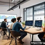 Home 21 호혜적 교환 시스템과 경제 모델 혁신 - A diverse group of adults collaborating in a modern co-working space in Berlin, Germany, surrounded ...