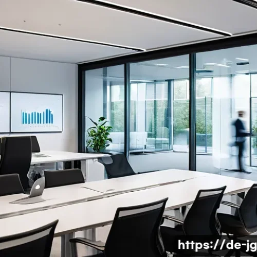 Home 32 호혜적 교환 시스템의 정보 비대칭 해소 방안 - A modern corporate office setting in Germany, showcasing a diverse team of professionals engaged in ...